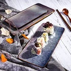 Plates Sushi Plates Japanese Fambe Gradient Color Square Ceramic Sushi Plates