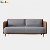 High quality 3 seater sofa modern living room cover fabric classic designs brown cheap genuine leather sofa set