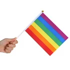 Hot Selling gay pride rainbow hand flag For LGBT