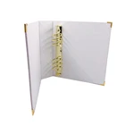 Printing custom new design leather file folder a5 6 d ring binder