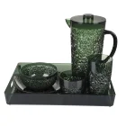 Wholesale high quality transparent tea set with tray