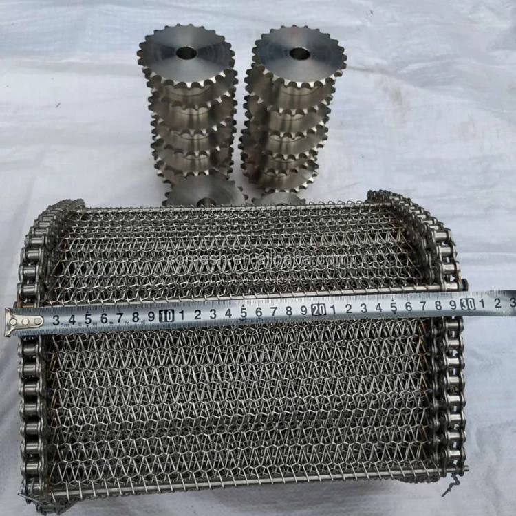 Food Grade 304 Stainless Steel Chain Link Spiral Wire Mesh Conveyor