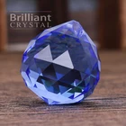 Machine cut light blue 30mm crystal chandelier ball prism parts