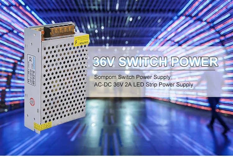 SOMPOM Input 220V output 36volt 2amp power supply 2 years Warranty