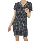 Custom Made Model Ladies Wear Sexy Dress Short Sleeve Evening Party Modern