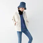 Vogue winter wholesale wool coat real sheared sheep fur covered shearling coat women