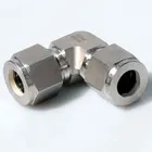 SS316 Stainless Steel Twin Ferrules Inch Tube 90 Degree Union Elbows 1/16" to 1 1/2"