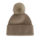 Wholesale Fashion Knitted Wool Knit Soft Caps Custom Pattern Logo Beanie Hat For Women