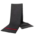 Mens Fashion Scarf Plaid Striped custom logo print scarf