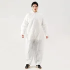 waterproof Polypropylene Coverall with Hood Disposable Elastic Cuff White 2X-Large 40g pp+ 15g breathable film
