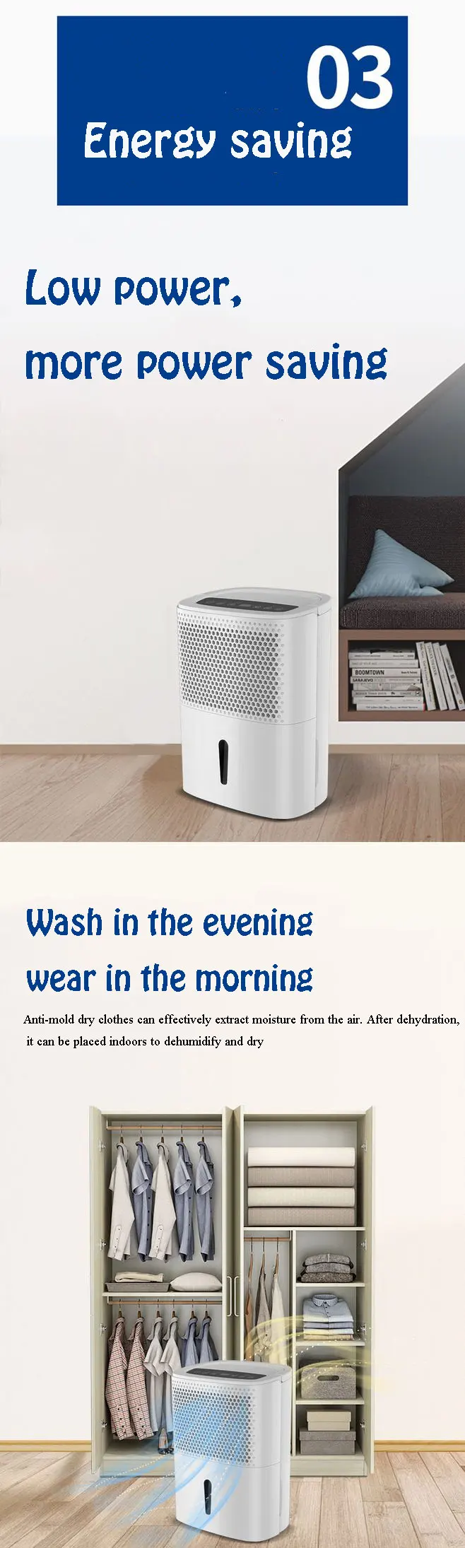 Use Cloth Drying Dehumidifier, 20L, 220V, 240V, 50Hz - detail 8