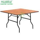 Factory Banquet Table Wooden Round Folding Table