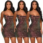 9S03476 lowest price suspender micro short colorful sequins club Designer Ladies Dress Sexy