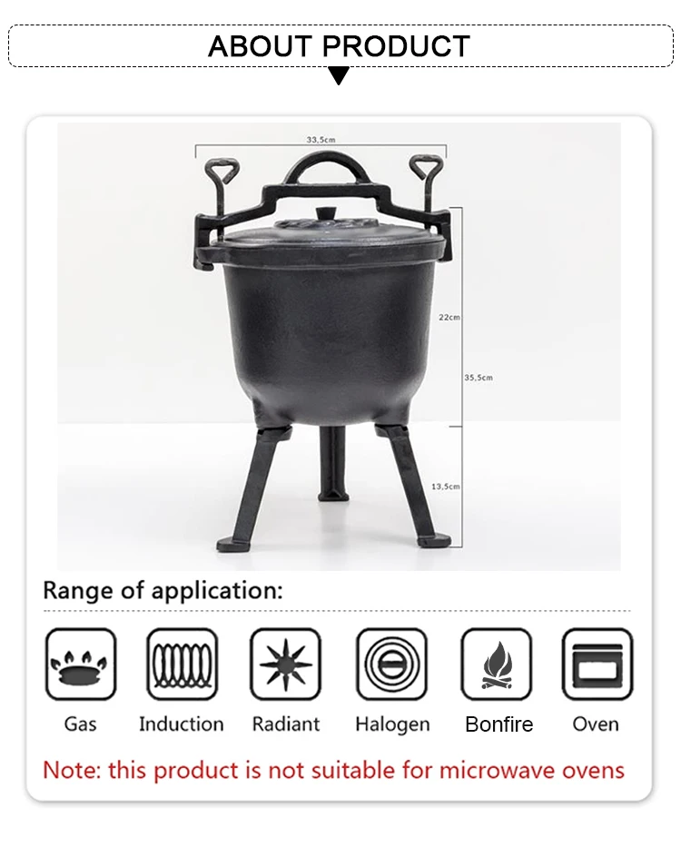 Cast Iron Three Leg Camping Pressure Cooker, View camping pressure cooker, Geovein Product