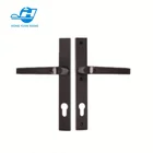 wooden door Spray molding black or white square corner steel door lever handle black color