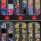 Nail Sticker Art 60 Sets Nail Decoration Accessories Alloy Jewelry Sticker Gold Nail Decoration 3d Nail Art