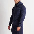 Raglan Hoodies Pullover Hoodie Sportswear Raglan Sleeves Pullovers With Zipper Blank Mens Gym Hoodies
