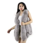 2020 Fashionable Sweet Women Winter Genuine Real Fox Fur Coat A Sleeveless Fur Coat Warm Outwear With Collar