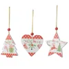 Rustic Wood Painted Christmas Ornament