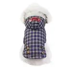 Plaid Winter custom logo top paw dog clothes cotton