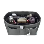 Women stylish tote travel cosmetic toiletry Purse insert storage makeup Organiser felt bag