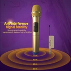 Professional Karaoke Wireless Microphone UHF Handheld Collar Microfono System