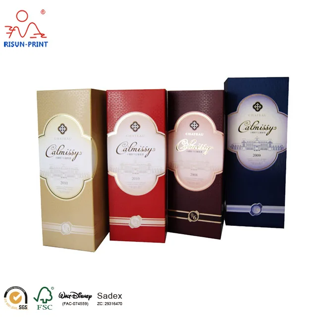 custom cardboard wine gift box with lids packing