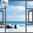 2020 Double casement style aluminum frame glass windows