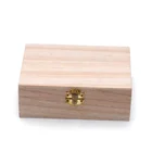 Wholesale rectangle Small Natural Wooden Jewelry Packaging Box for Necklace Bracelet Ring