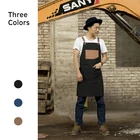 Custom canvas Cross-Back Straps leather aprons for sale Work Aprons for Adjustable Sizes from S to XXL