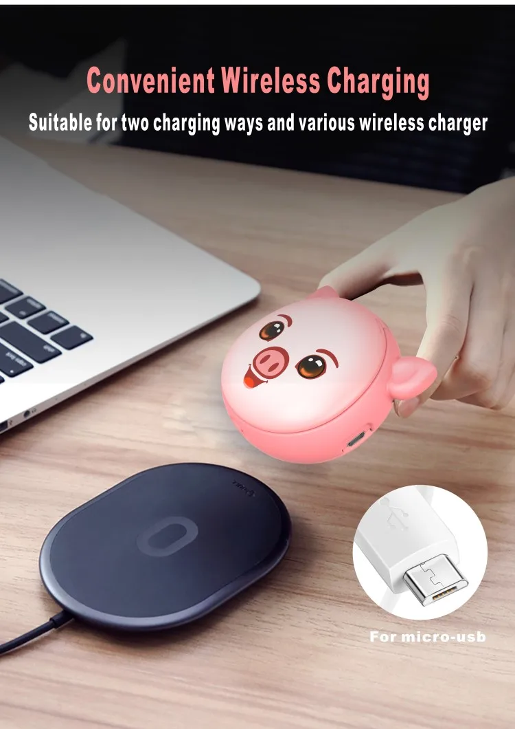Cat Ear TWS-V18 Wireless Bluetooth 5.0 Earphone Sports Sweatproof Wireless Charge Headphone Touch Portable Earbuds - ANKUX.COM