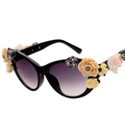 Flower Sunglasses Flowers Hot Popular Female Retro Rose Travel Beach Sunglasses Flower