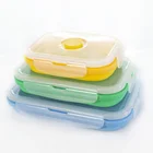Glossy BPA Free 350ml 500ml Silicon Lunch Box Baby Silicone Food Storage Container