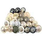 Custom Brass Zinc Alloy Embossed Suit Military Jacket Blazer Coat Gold Plated Custom Metal Shank Button