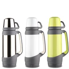 FDA Bottle Large Volumn 1L 1.1L Double Cover Vacuum 304 Stainless Steel Travel Sports Bottle for Outdoor Activity