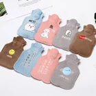 2019 New Crystal Velvet Cartoon Stamp Double Warm Hot Water Bag