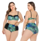 Women High Waist tankinis sexy print bikini swimsuit big large size Swimwear