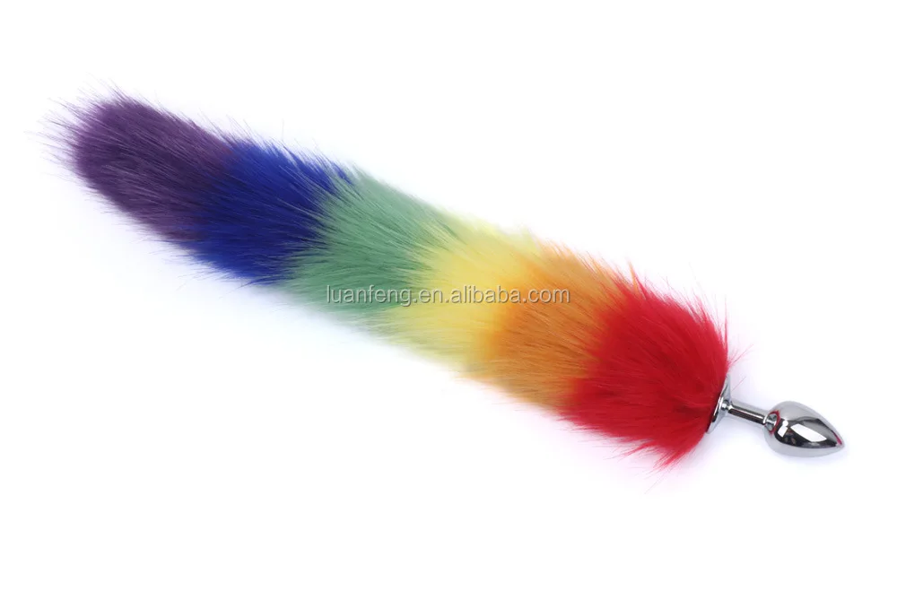 Colorful Fox Tail Butt Plugs Bondage Sex Toys Stainless steel Butt Plug With Tail Adult BDSM Toys Anal Plug False Fox Tail Sex