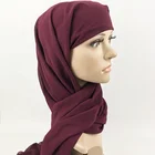 New design muslim ladies hijab pure color chiffon headscarf