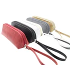 Handmade Carry Handmade PU Leather Zipper With Sunglasses Bag Custom Logo