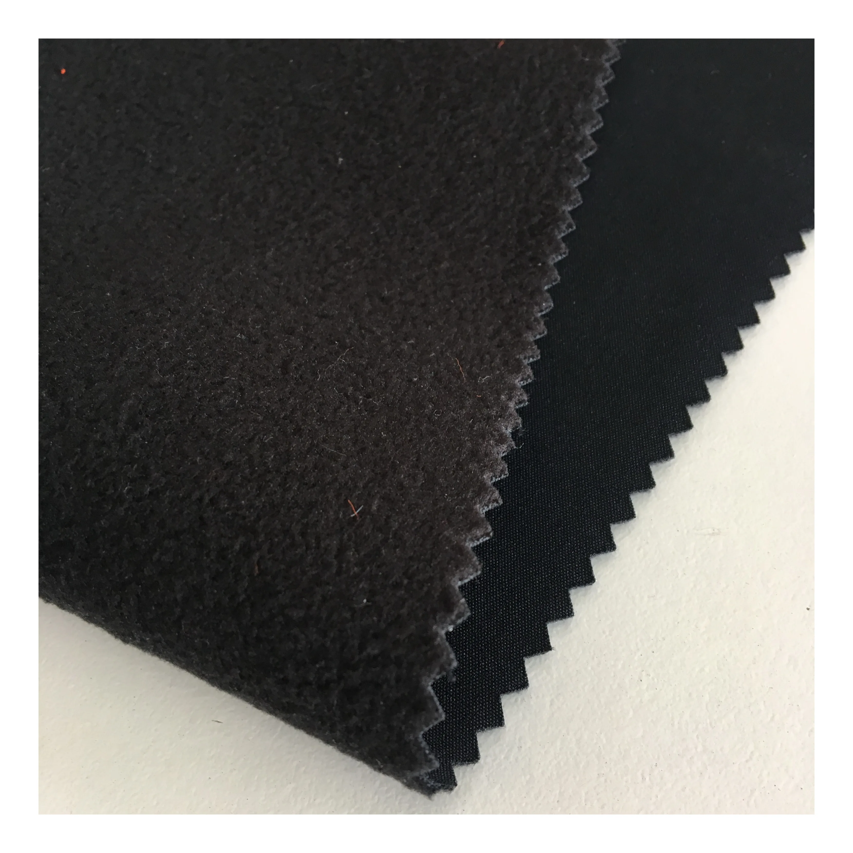 Polyester Pongee Woven Bonded With Tpu And Polar Fleece Softshell