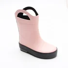 Wholesale Unisex Cheap Waterproof Transparent Matt Rubber Wellies Wellington Gum Baby Girl Pink Toddler Kids Rain Boots