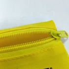 Custom 210D yellow nylon zipper bag with logo printed