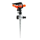 Garden Plastic Impact Water Lawn Irrigation Sprinkler With Metal Spike