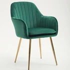 Comfortable Luxury Bedroom Furniture Lobby Fabric Velvet Dining Hotel Arm Chairs HYH-A405