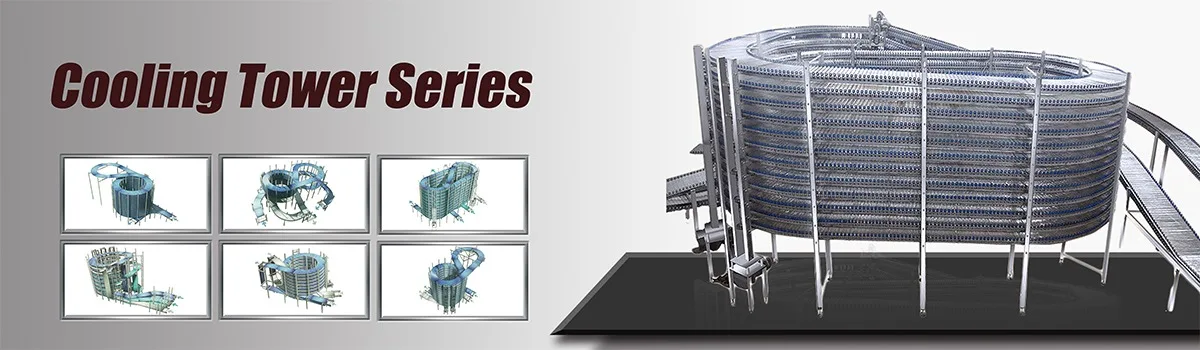 spiral conveyor cooling tower bread cooling system with high