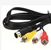 1.5M/5FT Audio Video AV Stereo Composite Adapter Cable 3RCA to 9 pin Nickel Plated Plug Game Cable For SEGA Genesis/MD