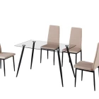 Dining Set Glass Dining Table Set Modern Furniture With Chairs Marble Top Oem Customized Glass
