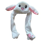 Hot Sale Hat Design Party Playing Decoration Move Ears Animal Rabbit Toy Plush Pikacui with LED Lights Toys Supplier