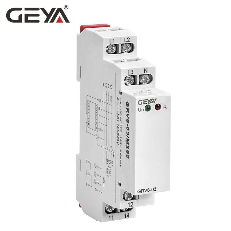GRV8-06 Voltage Relay,3-Phase Voltage Monitoring Relay Phase Sequence Phase Failure Protection M265